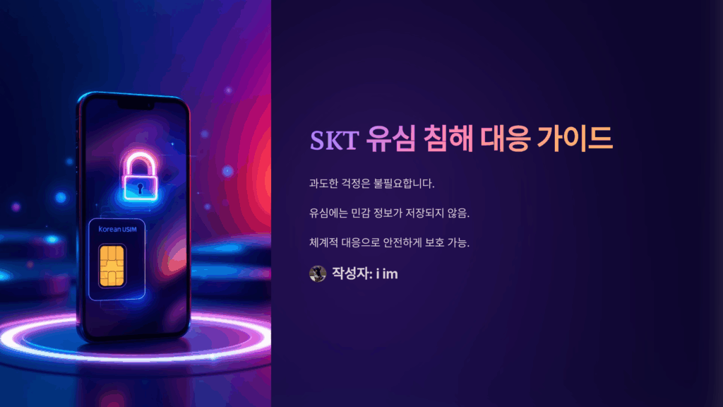 SKT 유심 칩 정보 침해, 걱정할 점과 대처법