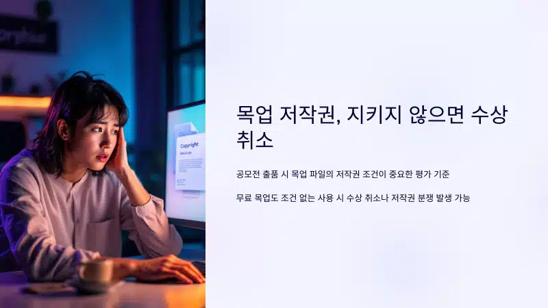 공모전 출품 목업 저작권 지키지 않으면 수상 취소