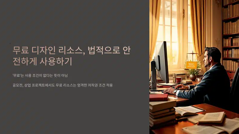 무료 디자인 리소스 법적으로 안전하게 사용하기