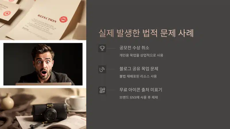 실제 사용 사례에서 발생하는 무료 리소스의 법적 문제
