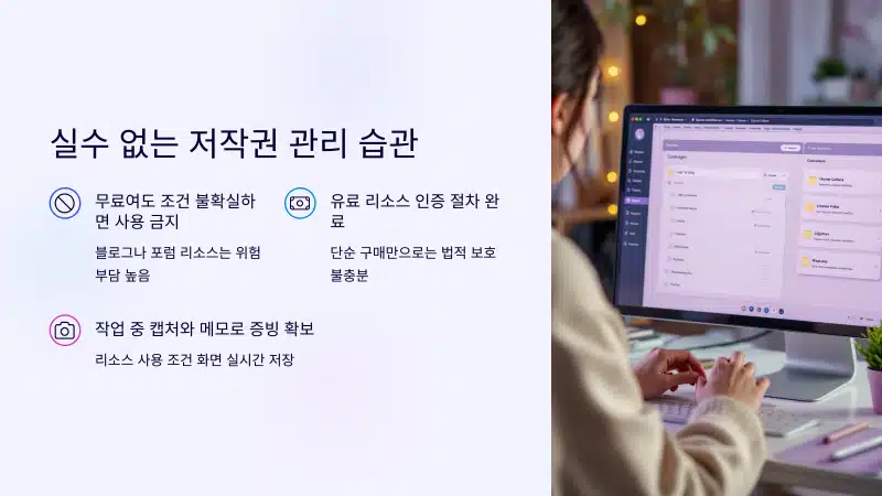 실수 없는 저작권 관리 습관
