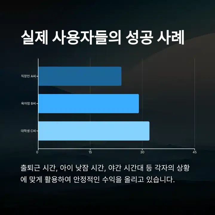 설문부업 실제 사용자 성공사례 그래프