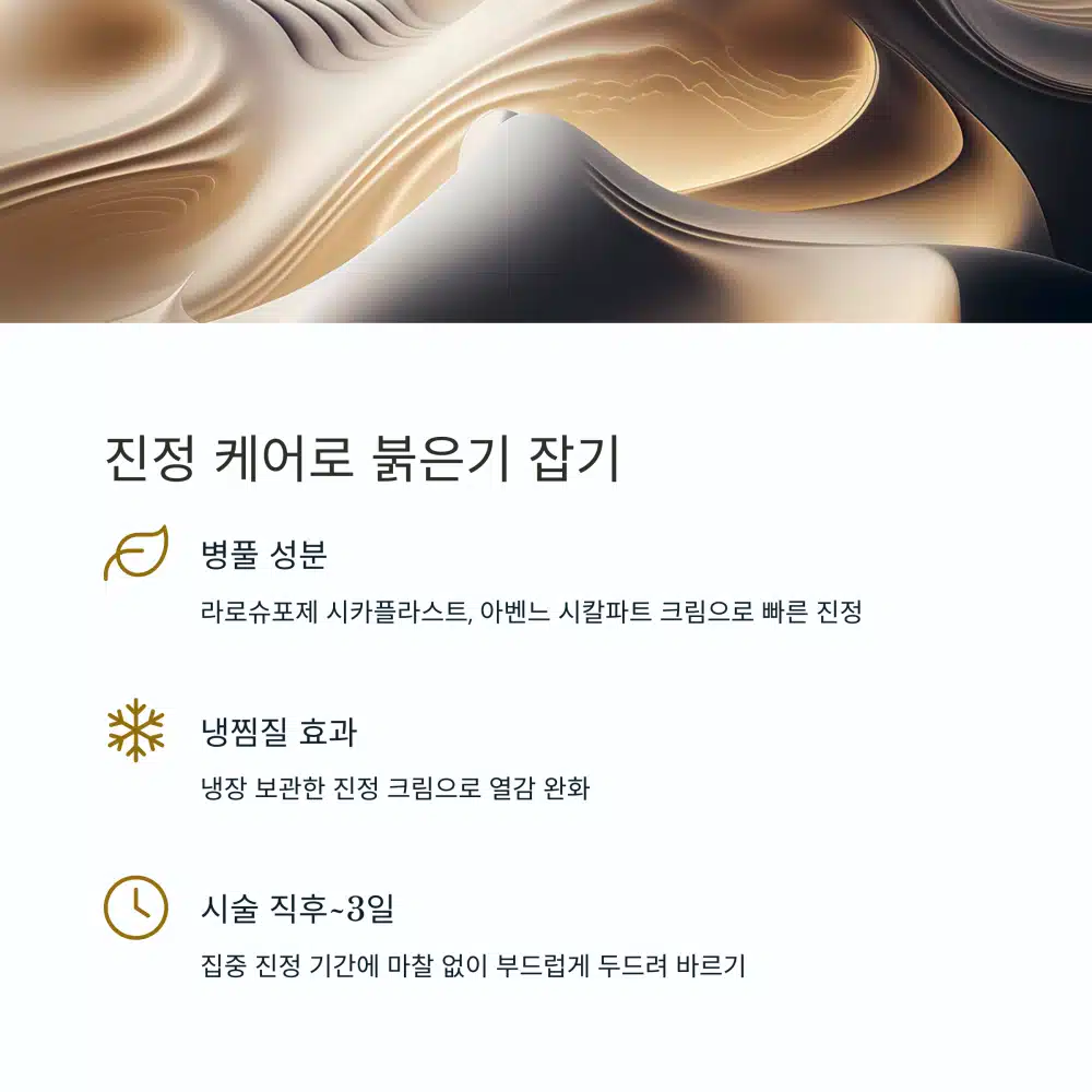 피부 시술 후 병풀 성분 진정 제품과 냉찜질 요령