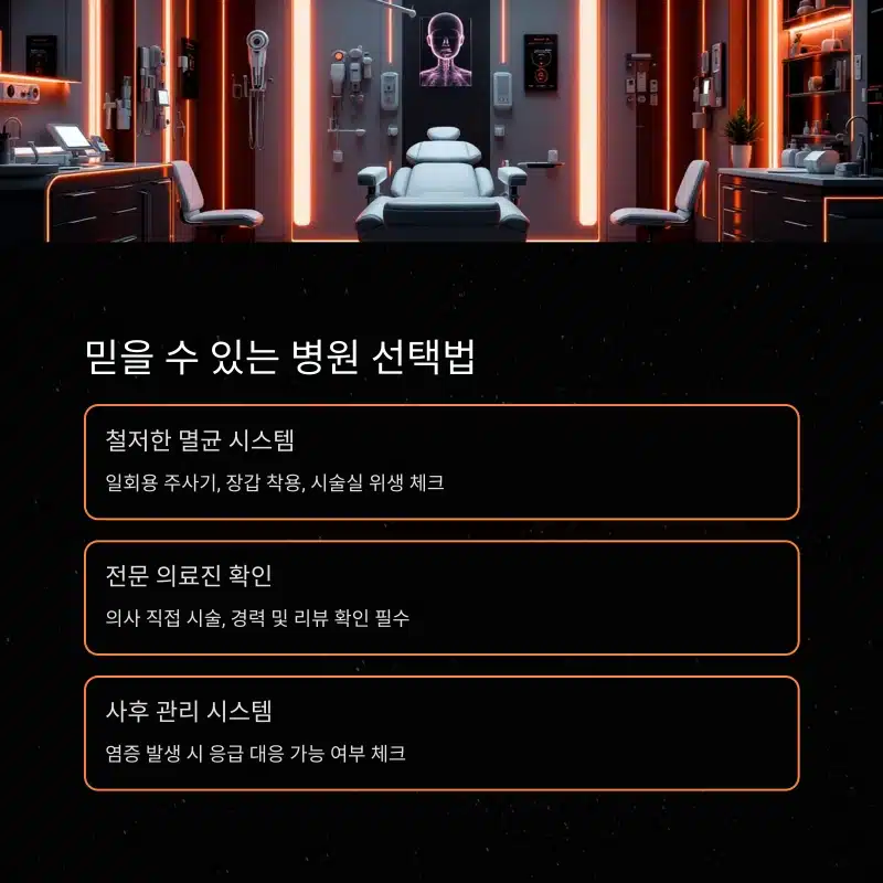 멸균 시스템과 의료진 경력, 사후 관리로 믿을 수 있는 병원 선택 방법