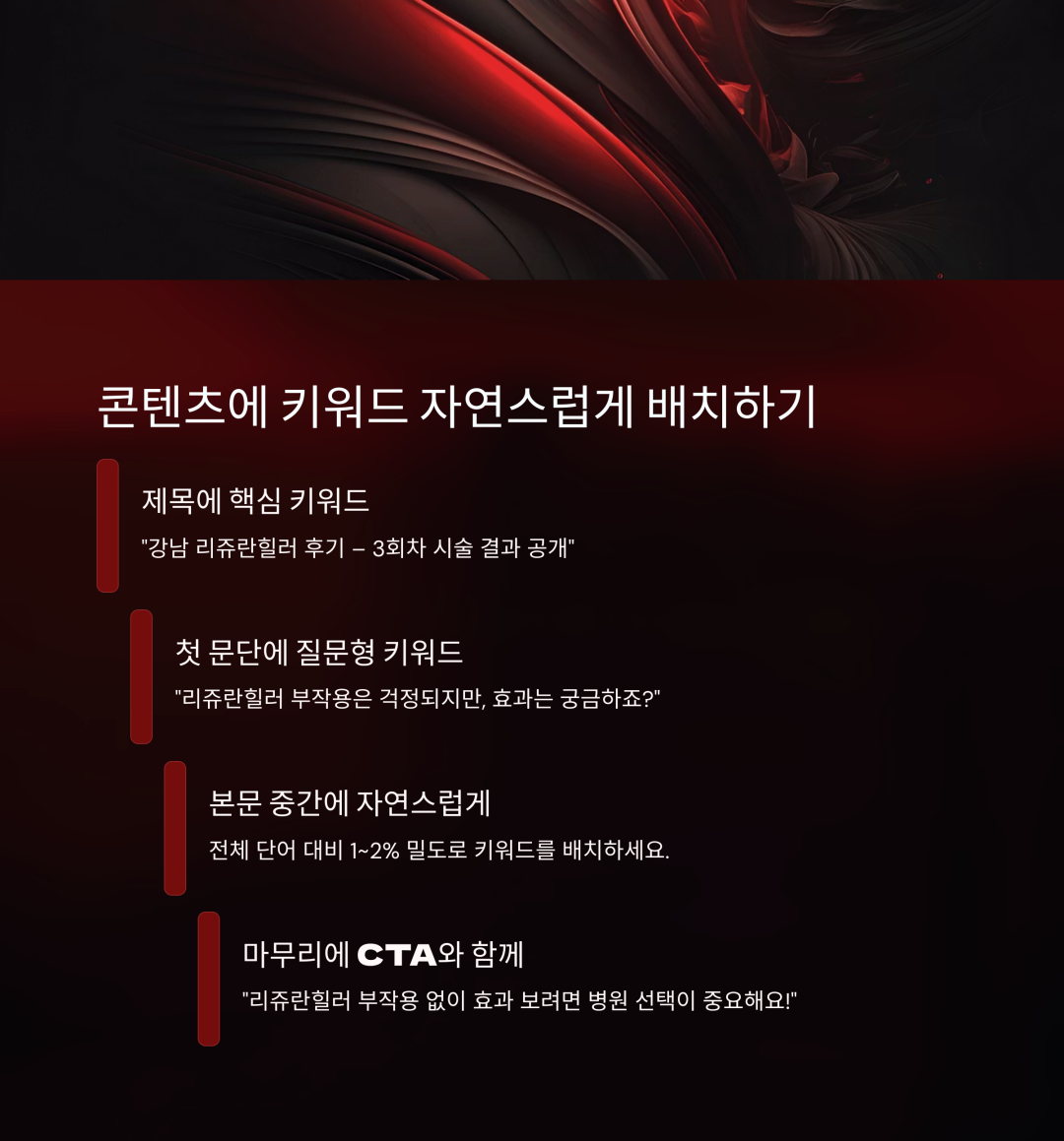 병원 블로그 콘텐츠에 키워드 자연스럽게 배치하는 법