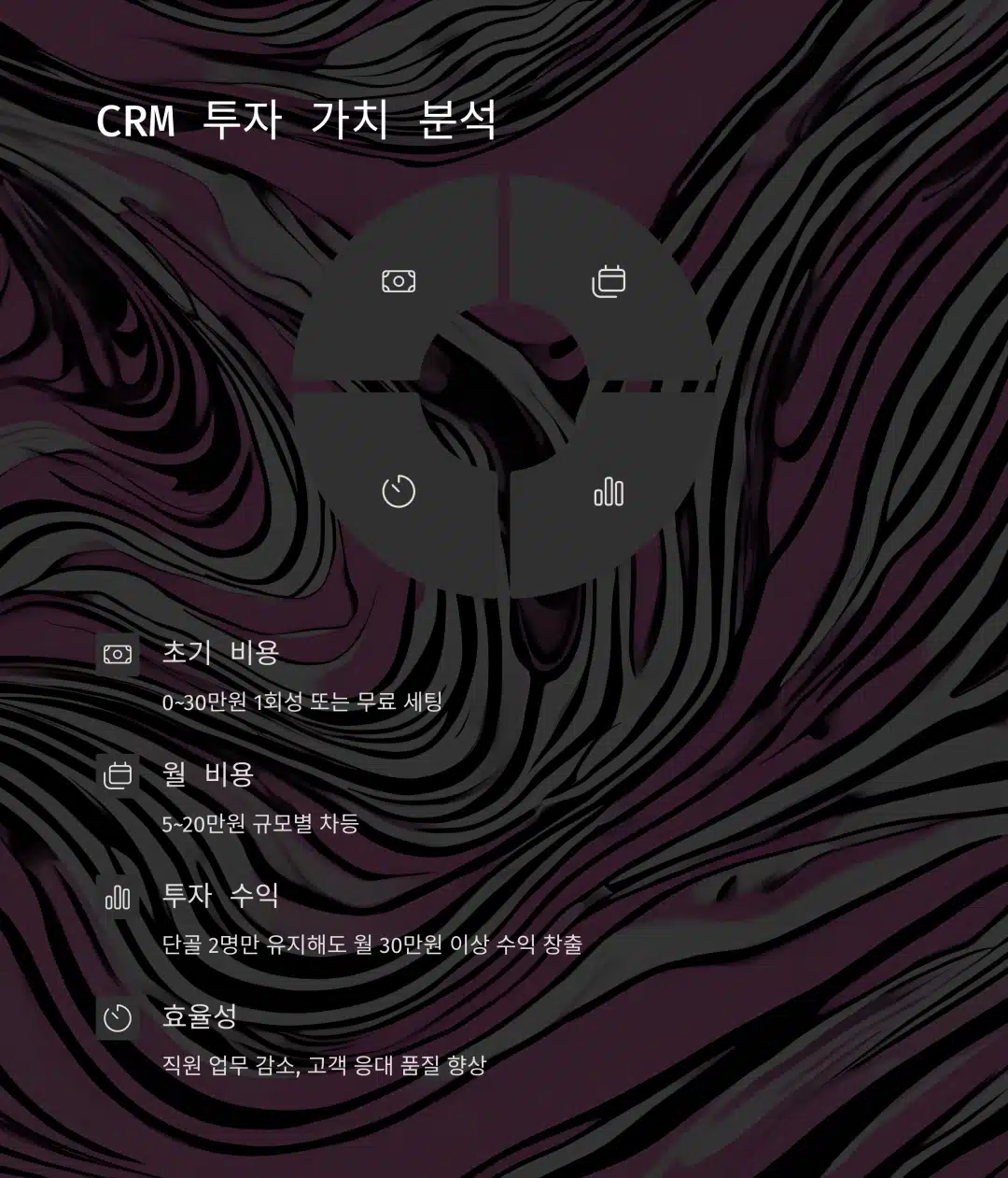 CRM 투자 비용과 효율성 분석