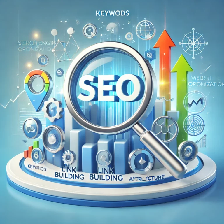 SEO-검색바-돋보기와-키워드-링크-분석-아이콘