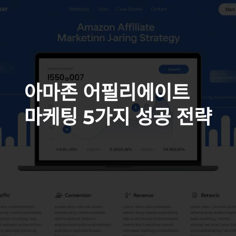 아마존 어필리에이트 마케팅에서 수익을 높이는 5가지 성공 전략을 소개하는 대표 이미지