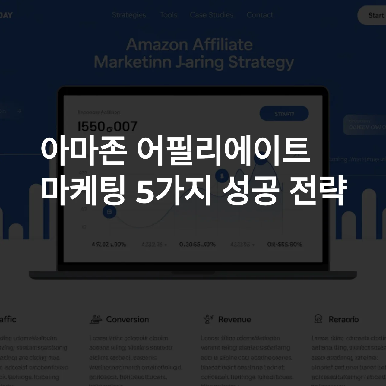 아마존 어필리에이트 마케팅에서 수익을 높이는 5가지 성공 전략을 소개하는 대표 이미지